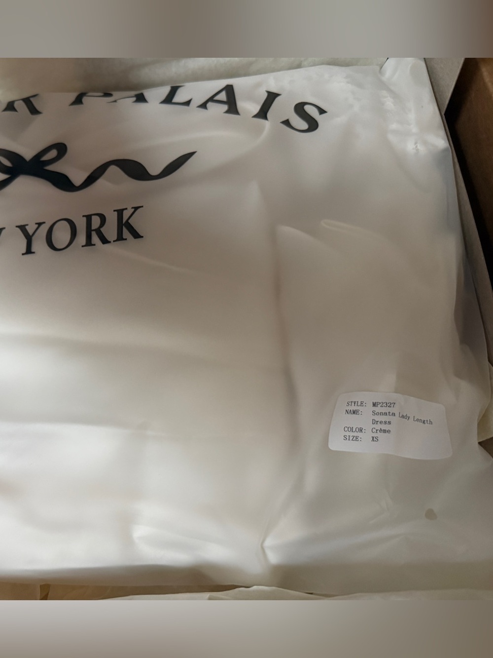 Mirror Palais Sonata Lady Length Dress in Crème - XS NWT - Picture 10 of 10